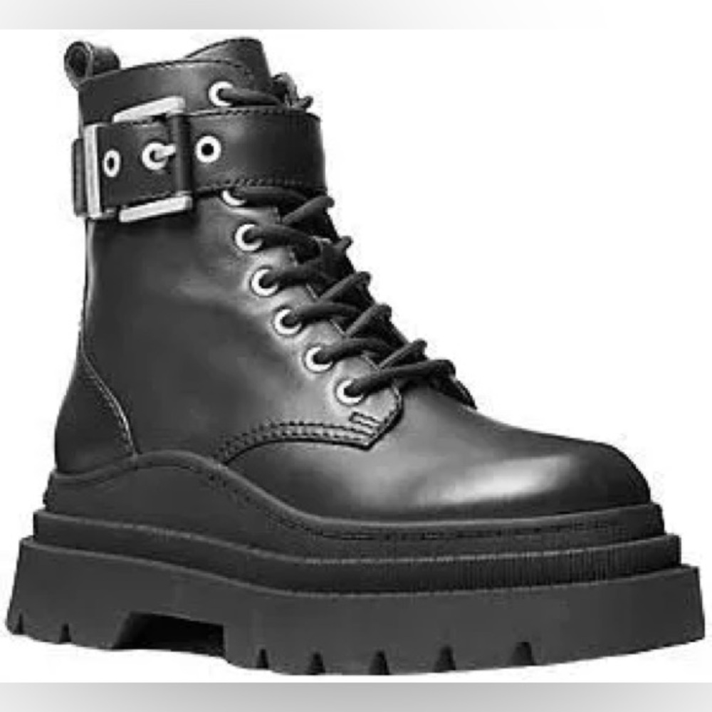 MICHAEL MICHAEL KORS Colby Leather Combat Boots